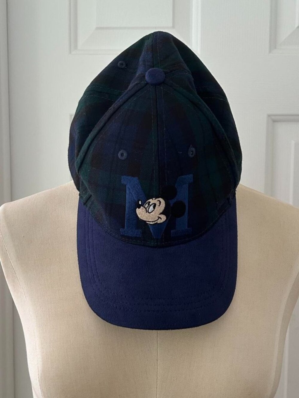 Disney navy suede Mickey Mouse baseball cap